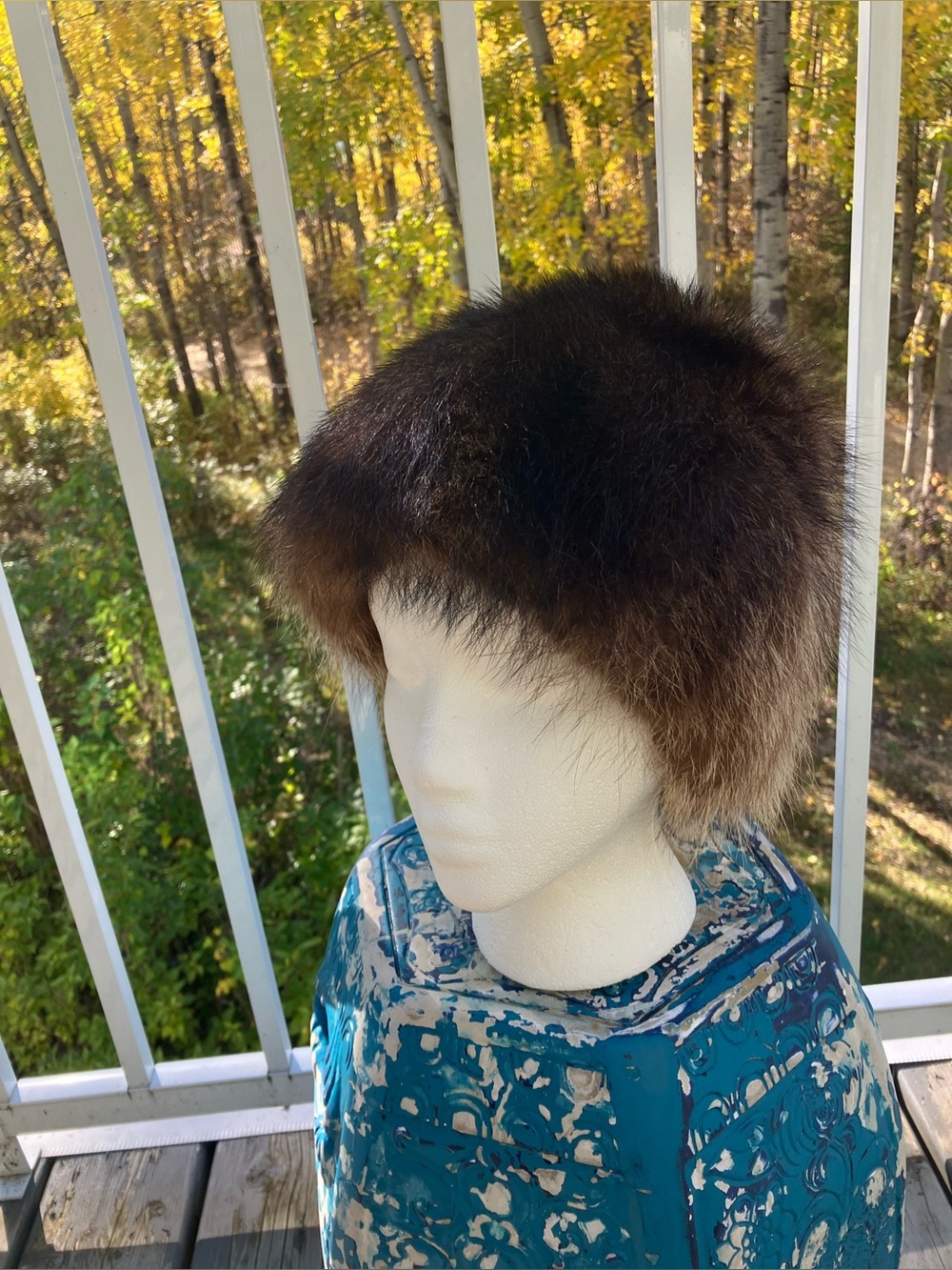 Vintage raccoon bucket, hat style